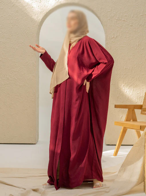 Ibtisam Farasha Abaya- Maroon