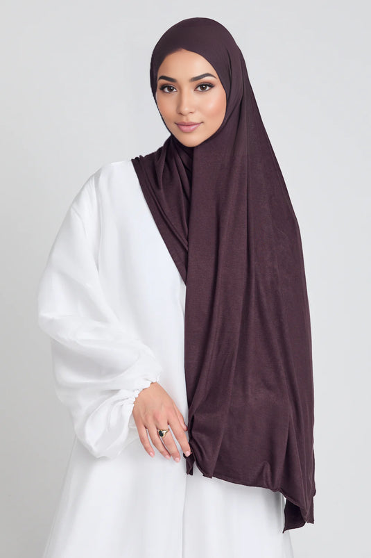 New Plum Jersey Hijab