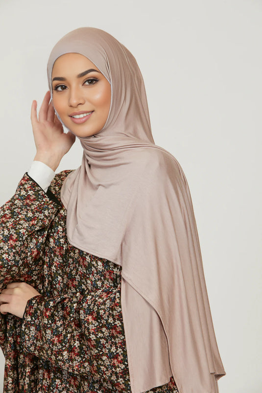 New Desert Taupe Jersey Hijab