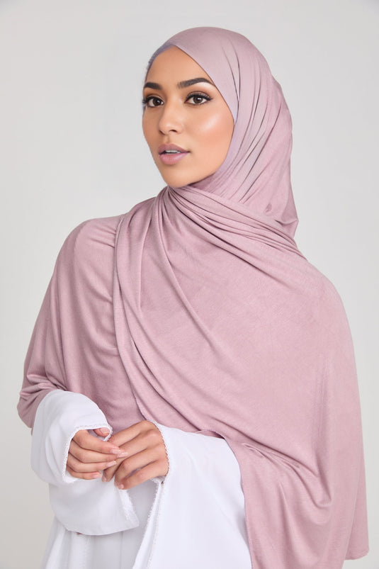 New Dreamy Mauve Jersey Hijab