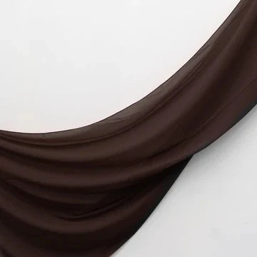 Muslimaati Chiffon Luxury Dark Brown Hijab