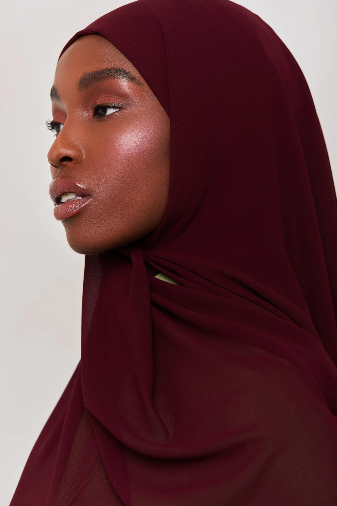 Muslimaati Merlot Chiffon Hijab Womens