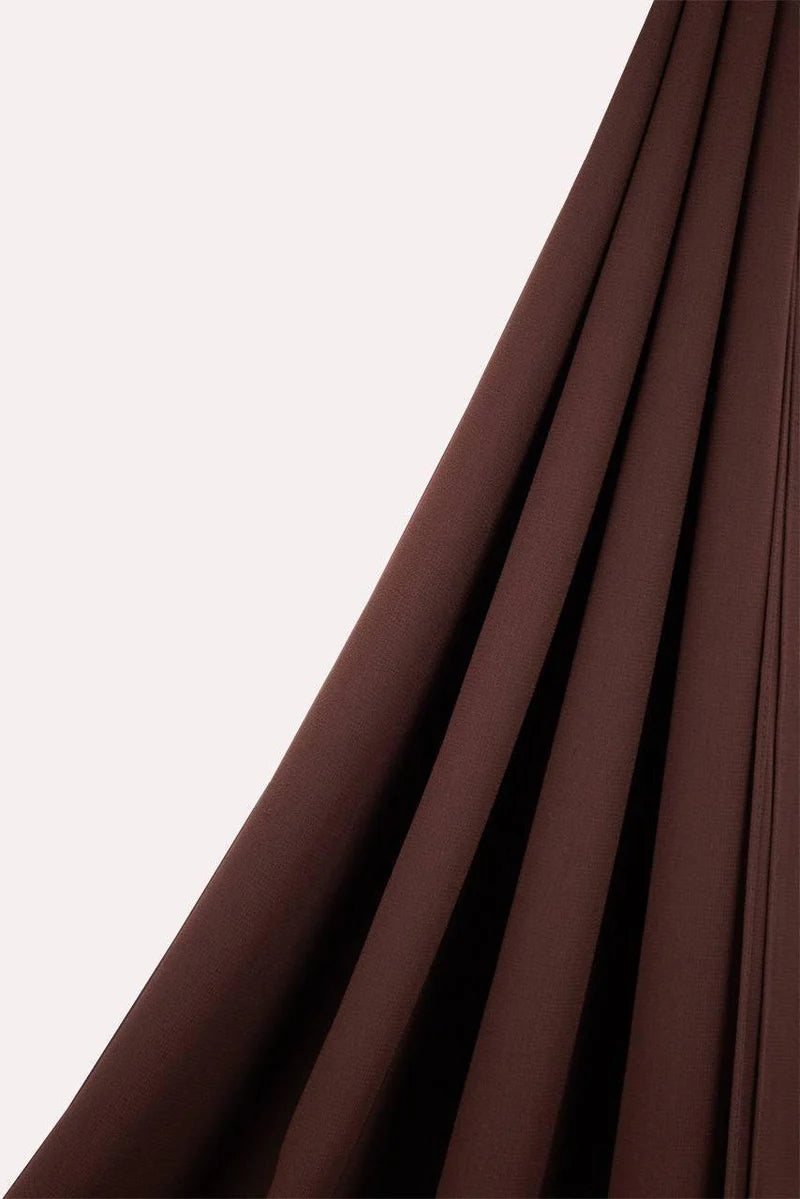 Luxury Chiffon Hijab - Dark Brown