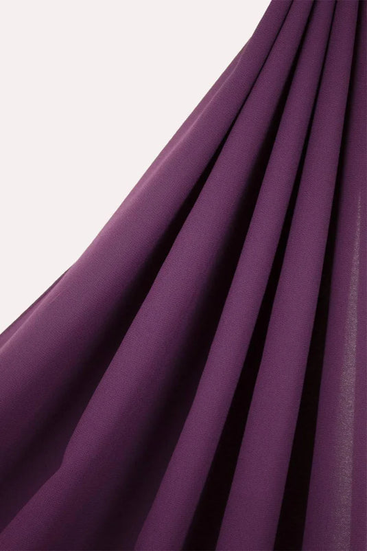 Luxury Chiffon Hijab - Aubergine