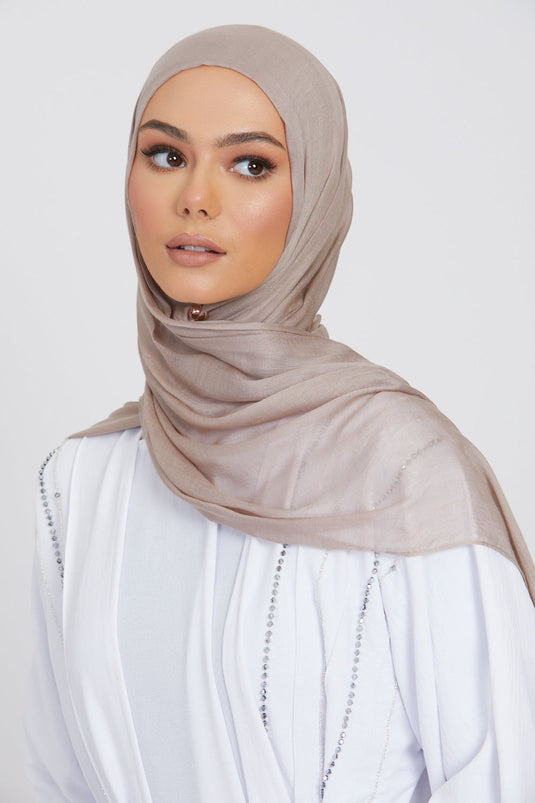 Premium Modal Matt Hijab - Simply Taupe