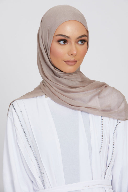 Premium Modal Matt Hijab - Simply Taupe