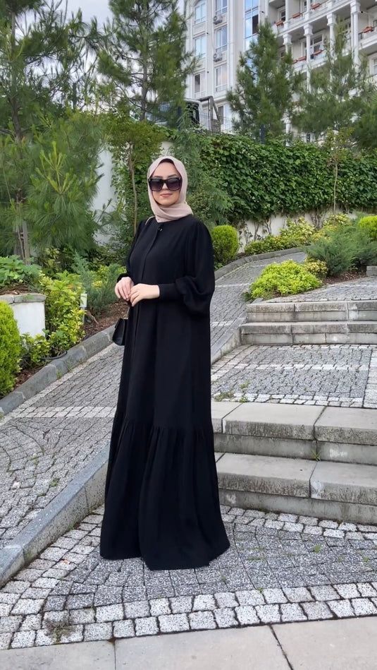 Muslimaati Raven Plain Black Abaya for Women