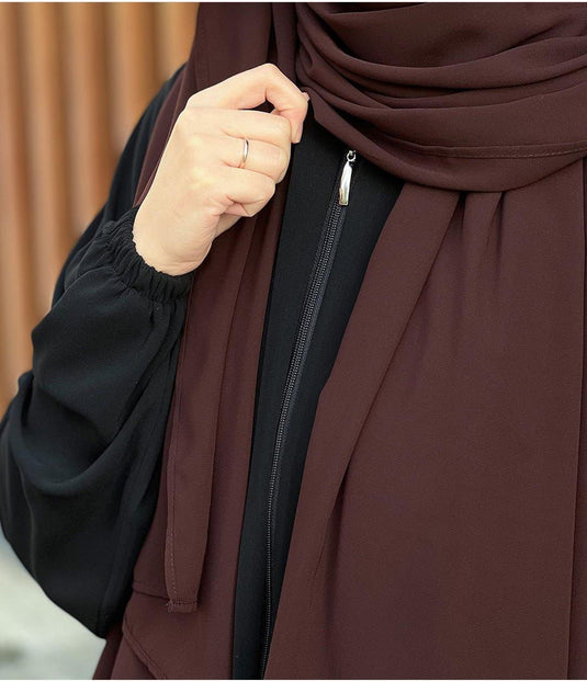 ELAINA - Black Oversized Dual Pocket Abaya