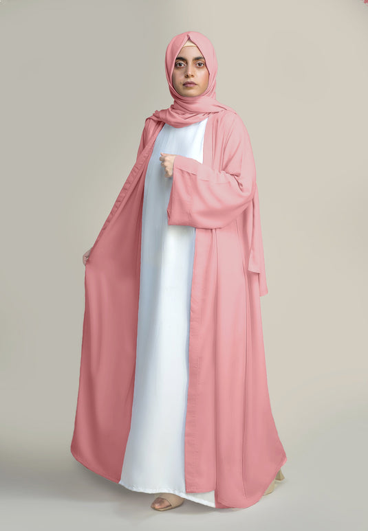 Kimono Abaya - Peachy Pink