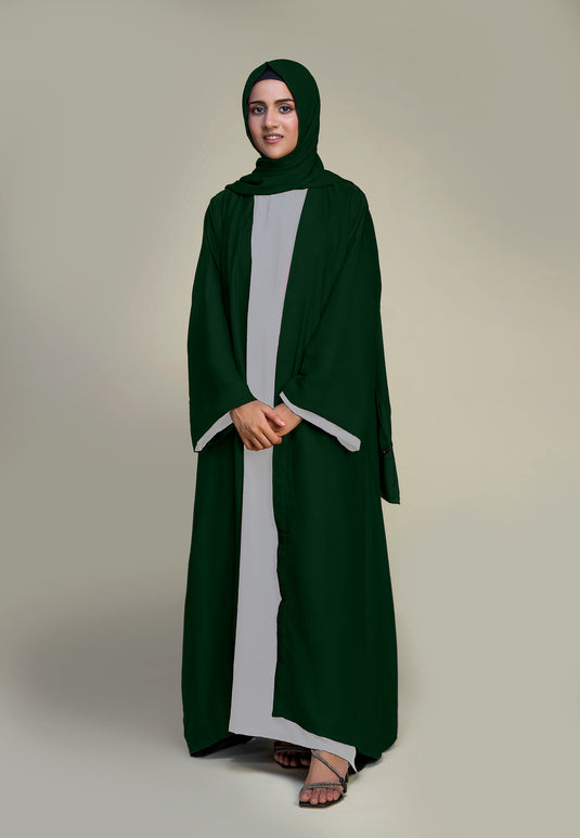 Kimono Abaya - Dark Green