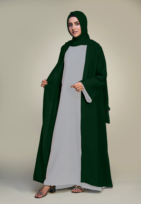 Kimono Abaya - Dark Green