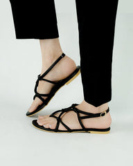 Black strappy sandals