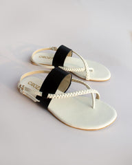 White Casual braided sandals